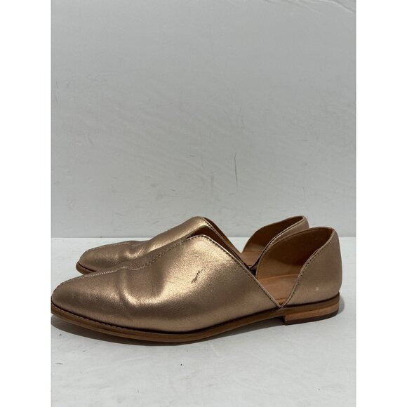 Frye and‎ Co. Flats Women's Fenn D'Orsay pointy Flat Size 9m Metallic Rose Gold - Picture 1 of 6